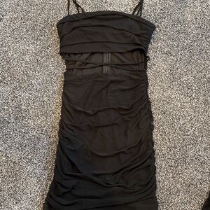 Black Ruched Dress— Junior fit